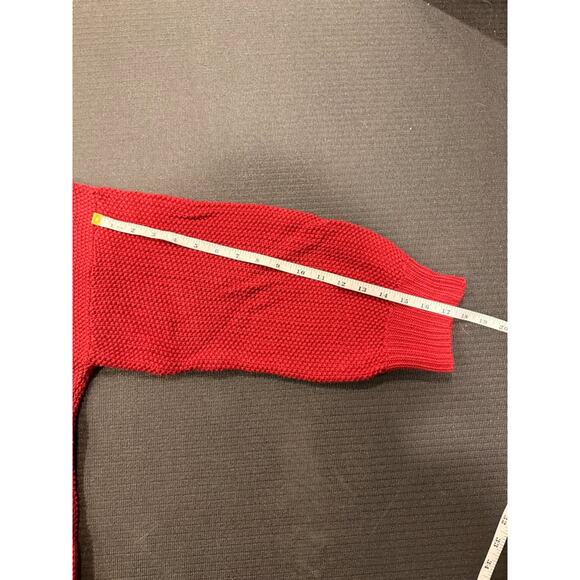 Old Navy Textured Have a Heart Crew Neck Tunic Length Sweater Red XL - Picture 6 of 7